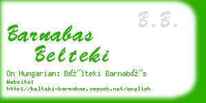 barnabas belteki business card